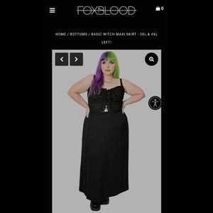 Foxblood basic witch maxi skirt 3x